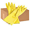 Tradex International Flock-Lined Latex General Purpose Gloves, Large, Yellow, 1 Pair 1 thumbnail image