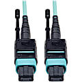 Tripp Lite 10M MTP / MPO Patch Cable 12 Fiber 40GbE Aqua OM3 Plenum 33ft 33' 10 Meter, N84410M12P 1 thumbnail image