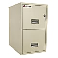 Sentry®Safe FIRE-SAFE® 2-Drawer Vertical File Cabinet, 27 9/16"H x 16 5/8"W x 25"D, Putty 1 thumbnail image