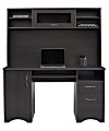 Realspace® Pelingo 56”W Computer Desk With Hutch, Dark Gray