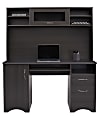 Realspace® Pelingo 56”W Computer Desk With Hutch, Dark Gray 1 thumbnail image
