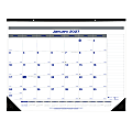 2027 Blueline Net Zero Carbon Monthly Desk Pad Calendar, 22" x 17", 100% Recycled, Blue/White, January To December, C177847, Total Qty 1 1 thumbnail image