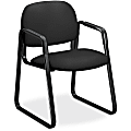 HON® Solutions Seating 4008 Ergonomic Sled-Base Guest Chair, 32 1/2"H x 23 1/2"W x 25 1/2"D, Black Frame, Black Fabric