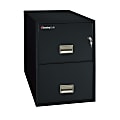 SentrySafe® FIRE-SAFE® 2-Drawer Vertical File Cabinet, 27 9/16"H x 25"W x 25"D, Black