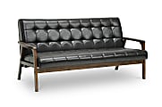 Baxton Studio Levin Sofa, Brown