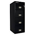 Sentry®Safe FIRE-SAFE® 4-Drawer Vertical File Cabinet, 53 5/8"H x 19 5/8"W x 25"D, Black