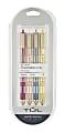 TUL® GL Series Retractable Gel Pens, Limited Edition, Medium Point, 0.8 mm, Assorted Barrel Colors With Feather Pattern, Assorted Metallic Inks 2, Pack Of 4 Pens