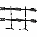 Amer Mounts Hex Monitor Stand Supports Flat Panel Sizes 26" to 32" AMR6S32 - Hex Monitor Ultra Slim Stand Based Desk Mount. Supports 6 32 inch LCD/LED monitors. Vesa Mount 200mm x 100mm / 100mm x 100mm / 75mm x 75mm