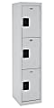 Sandusky® Triple Tier Steel Storage Locker, 66"H x 15"W x 18"D, Dove Gray