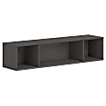 HON Mod Wall Mounted Storage | Open | 60"W | Slate Teak Finish - 60" x 14"39.8" - Finish: Slate Teak