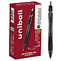 uni-ball® Jetstream Elements Retractable Ballpoint Pens, Medium Point, 1.0 mm, Black Barrel, Black Ink, Pack Of 12 Pens