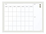 U Brands Magnetic Dry Erase Monthly Calendar Board, 40" X 30", White Wood Decor Frame