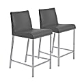 Eurostyle Cam-C Counter Stools, Silver/Gray, Set Of 2 Stools 1 thumbnail image