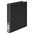 Wilson Jones® 3-Ring Binder, 1" Round Rings, 36% Recycled, Black