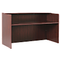 Lorell® Essentials 72"W Reception Computer Desk, Mahogany