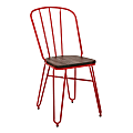 Office Star™ Charleston Folding Chairs, Red, Set Of 4 Chairs