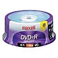 Maxell® DVD+R Recordable Media Spindle, 4.7GB/120 Minutes, Pack Of 25 1 thumbnail image