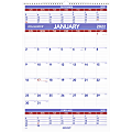 AT-A-GLANCE® 3-Month Wall Calendar, 15-1/2" x 22-3/4", January To December 2022, PM628