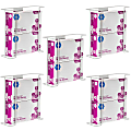 Alpine Double-Box Wire Glove Dispensers, 10-1/2”H x 10-3/4”W x 3-13/16”D, White, Set Of 5 Dispensers