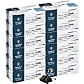 Business Source Fold-back Binder Clips - Small - 0.8" Width - 0.38" Size Capacity - for Paper - Black - 1 Pack - 12 / Box 1 thumbnail image