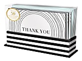 Lady Jayne Flat-Panel Thank You Note Cards With Envelopes, 5-1/2" x 3-1/2", Turquoise/Black, Pack Of 50 Cards 1 thumbnail image