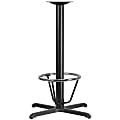 Flash Furniture Restaurant Table X-Base With 3''-Diameter Bar-Height Column And Foot Ring, 42"H x 30"W x 30"D, Black 1 thumbnail image