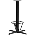 Flash Furniture Restaurant Table X-Base With 3''-Diameter Bar-Height Column And Foot Ring, 42"H x 30"W x 30"D, Black