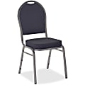 Lorell® Banquet Stack Chair, Textured Fabric, Blue/Gray, Set Of 4