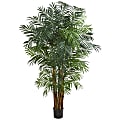 Nearly Natural 7'H Areca Palm Artificial Tree, 84"H x 32"W x 32"D, Black/Green 1 thumbnail image