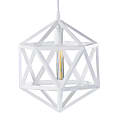 Southern Enterprises Lecava Geometric LED Pendant Lamp, 13-3/4"H, Matte White 1 thumbnail image