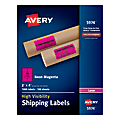 Avery® High-Visibility Shipping Labels, AVE5974, 2" x 4", Neon Magenta, Box Of 1000 1 thumbnail image