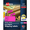 Avery® High-Visibility Shipping Labels, AVE5974, 2" x 4", Neon Magenta, Box Of 1000 1 thumbnail image