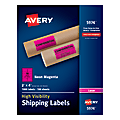 Avery® High-Visibility Shipping Labels, AVE5974, 2" x 4", Neon Magenta, Box Of 1000