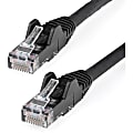 StarTech.com 3ft (90cm) CAT6 Ethernet Cable, LSZH (Low Smoke Zero Halogen) 10 GbE Snagless 100W PoE UTP RJ45 Black Network Patch Cord, ETL - 3ft/90cm Black LSZH CAT6 Ethernet Cable - 10GbE Multi Gigabit 1/2.5/5Gbps/10Gbps to 55m