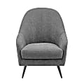 Eurostyle Selene Fabric Lounge Guest Chair, Gray/Black Chrome