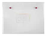Office Depot® Transparent Snap Envelope, 8-1/2" x 11", Clear/Pink