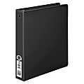 Just Basics® Basic View 3-Ring Binder, 1" Round Rings, Black