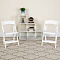 Flash Furniture HERCULES Series Wood Folding Chairs, White, Pack Of 4 Chairs 1 thumbnail image