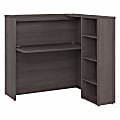 Bush Business Furniture Studio C 48"W Privacy Computer Desk With Shelves, Storm Gray, Standard Delivery