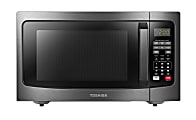 Toshiba 1.2 Cu. Ft. Countertop Microwave With Smart Sensor, Black Stainless Steel