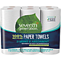 Seventh Generation 100% Recycled Paper Towels - 2 Ply - 11" x 5.40" - 140 Sheets/Roll - White - Paper - 6 Per Pack - 4 / Carton