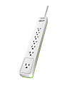 APC SurgeArrest Surge Protector, 7-Outlet, 6' Cord, White, PE76W