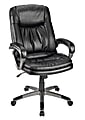 Realspace® Harrington II Bonded Leather High-Back Chair, Black/Gray 1 thumbnail image
