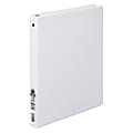 Just Basics® Basic View 3-Ring Binder, 1/2" Round Rings, White 1 thumbnail image