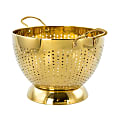 Gibson Home Rose Hue Stainless Steel Colander, 5 Qt, Gold