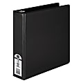 Just Basics® Basic View 3-Ring Binder, 2" Round Rings, Black 1 thumbnail image