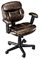 Brenton Studio® Ariel Bonded Leather Low-Back Task Chair, Brown