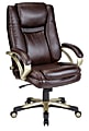 Realspace® BTEC 600 Big & Tall Bonded Leather High-Back Chair, Brown