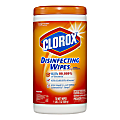 Clorox Disinfecting Wipes, Bleach-Free Cleaning Wipes - Ready-To-Use Wipe - Orange Fusion Scent - 7" Width x 8" Length - 75 / Canister - 1 Each 1 thumbnail image
