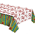 Amscan Creepy Carnival Plastic Rectangular Tablecloths, 54" x 102", Multicolor, Pack Of 3 Tablecloths